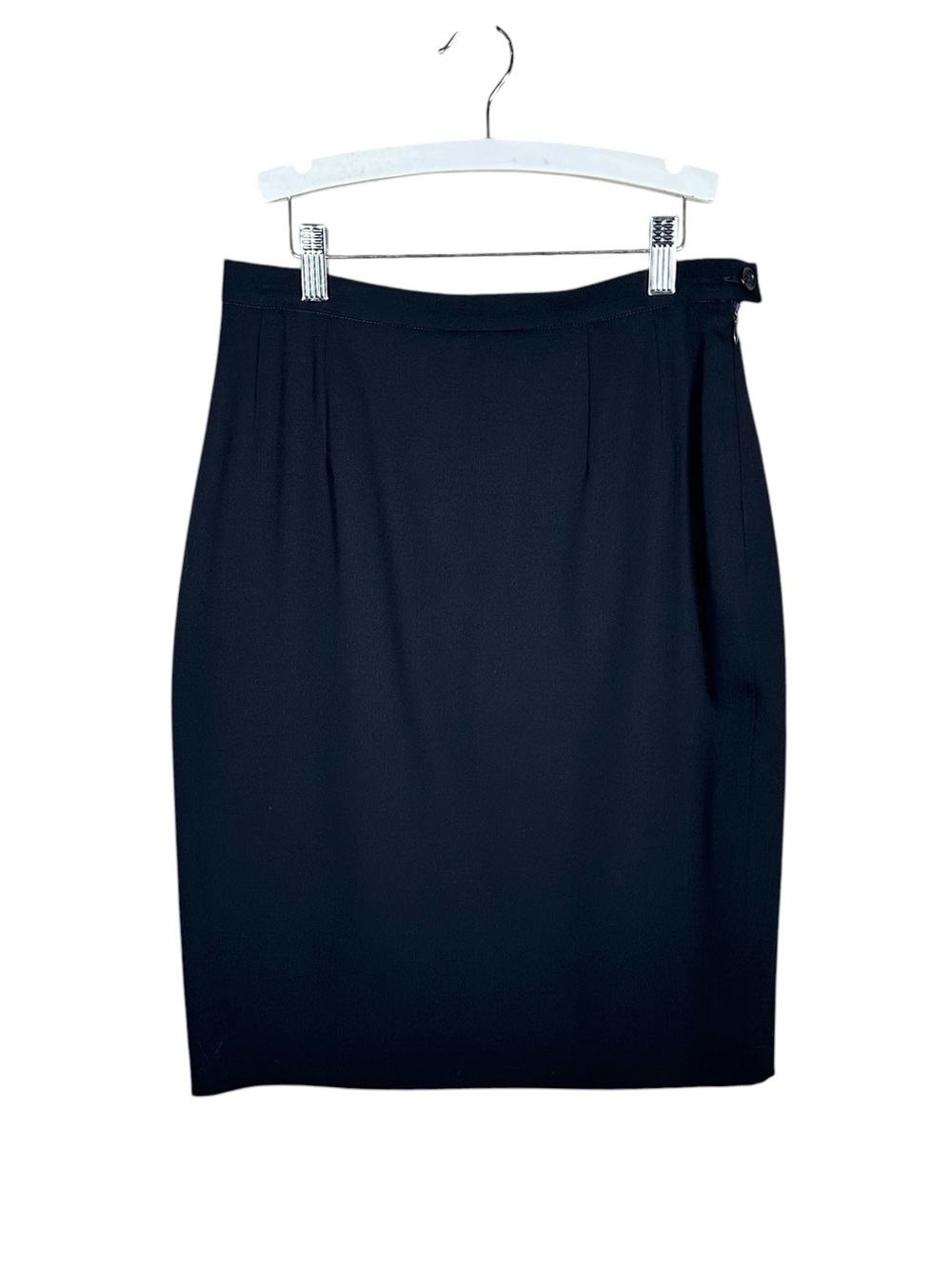 MAXMARA Vintage Dark Academia Worsted Wool Midi Pencil Skirt